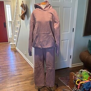 Comfrt Clothing dusty Purple Pink Hoodie and Sweatpants Set Sz M